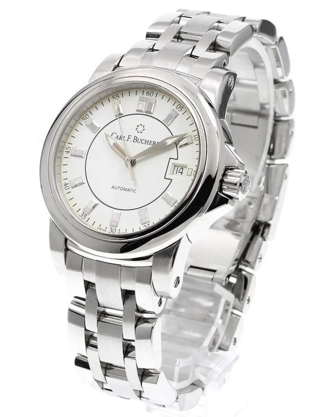 CARL F.BUCHERER Patravi 10617.08A Date white Dial Automatic Men's Watch